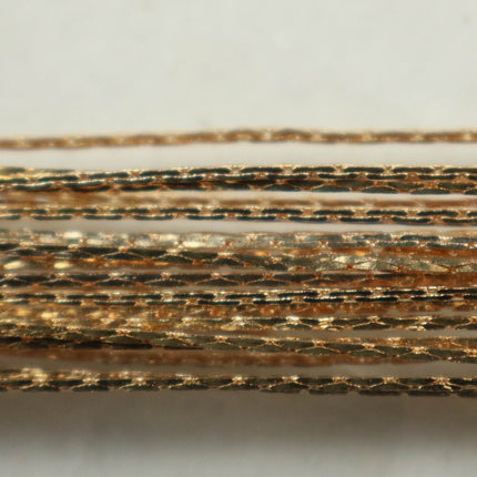 32 feet of Thin Delicate Beading Chain Boston Link Thin Chain - Champagne (Pinky) Gold Plated - 0.79mm Thickness - Necklace Wholesale Chain