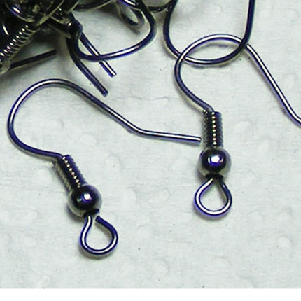 Wholesale Lot 1000 pcs of Gunmetal fish Hook with spring and ball Earwire 19X17mm