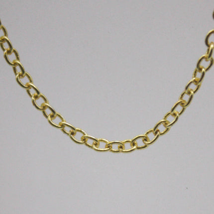 32 feet TARNISH Resistant Free Anti Tarnished 18K Gold Plated Plain Cable Chain - 2.0x1.4mm SOLDER - Soldered Link - AT2014S