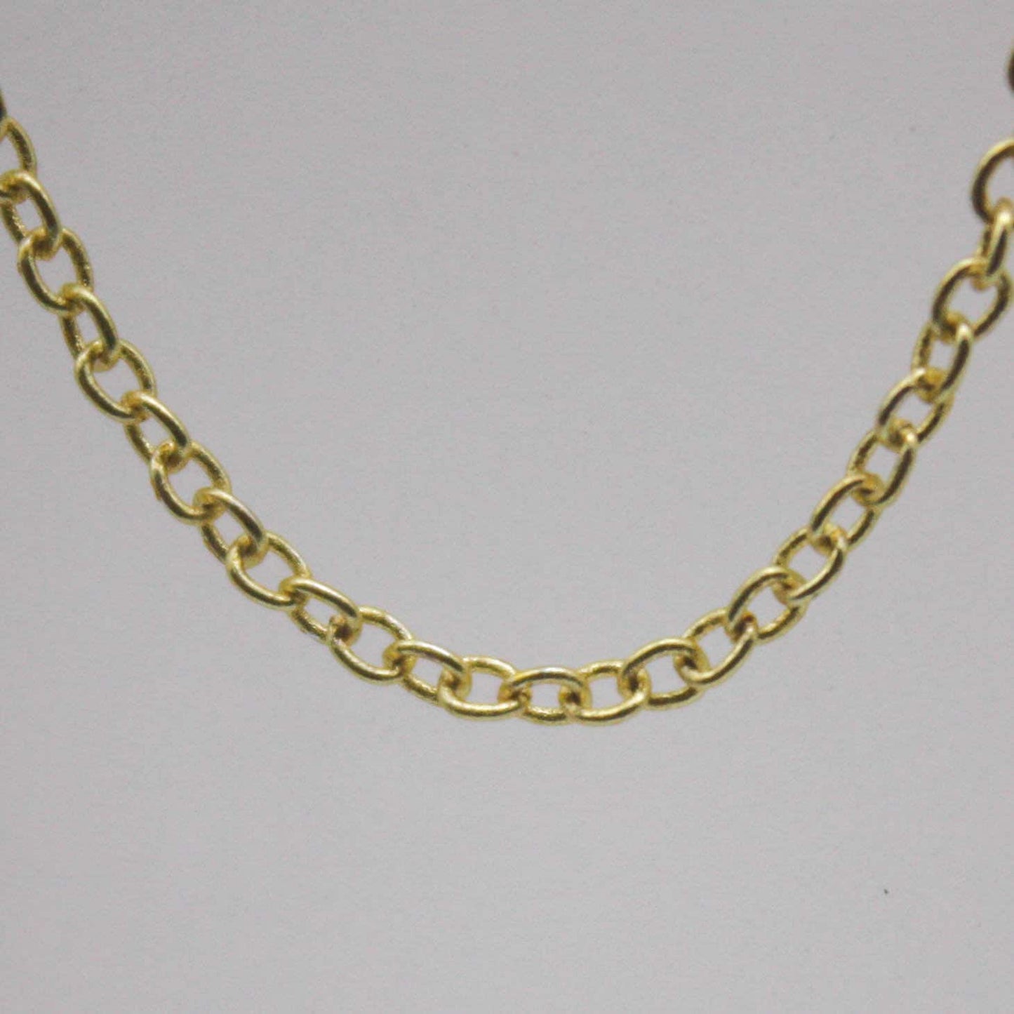 10 Ft. Non Tarnish Soldered Cable Chain - 18K Gold Plated Plain Cable Chain - 2.0x1.4mm Anti Tarnish Free Resistant Cable Chain - AT2014S