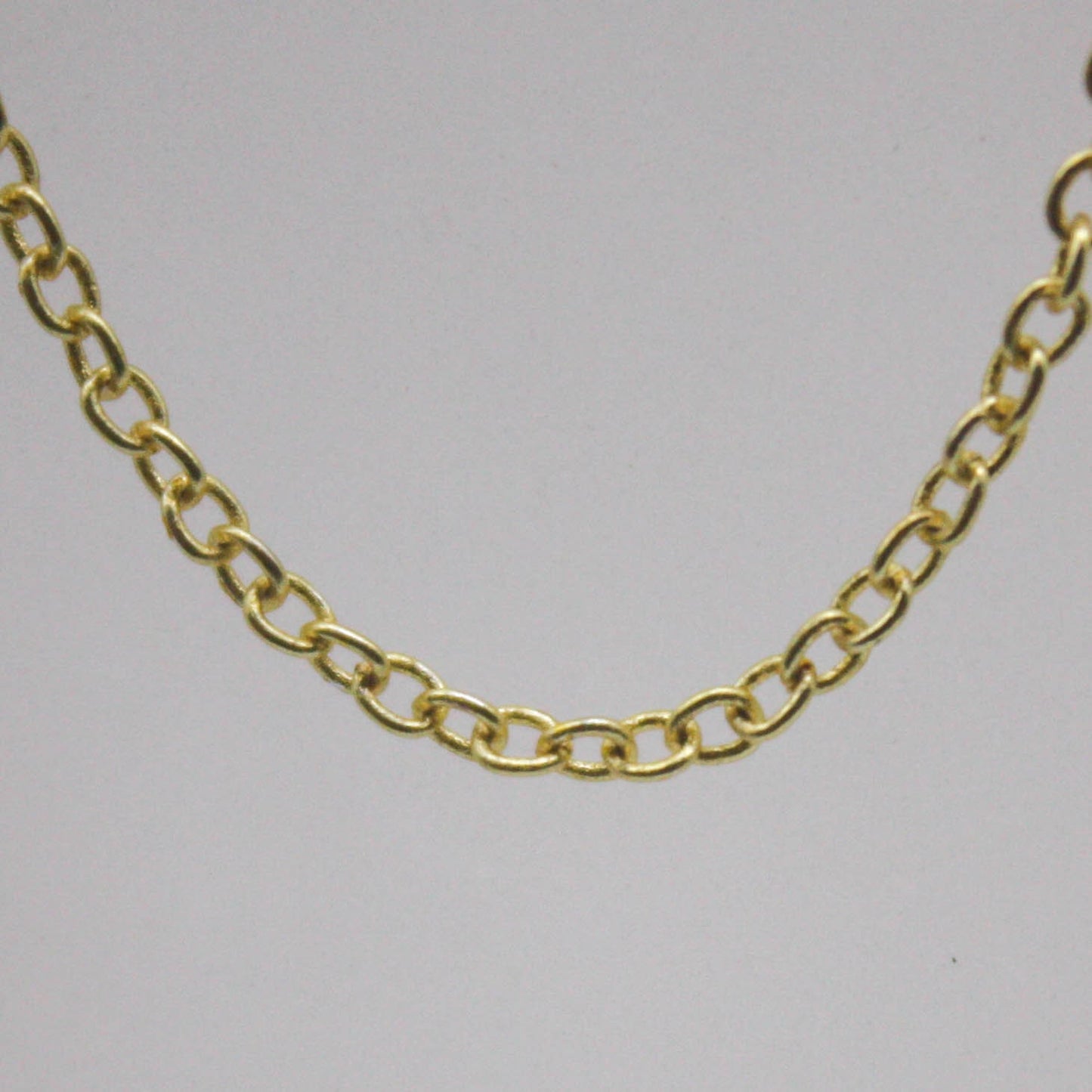 300 Ft. Non Tarnish Soldered Cable Chain - 18K Gold Plated Plain Cable Chain - 2.0x1.4mm Anti Tarnish Free Resistant Cable Chain - AT2014S