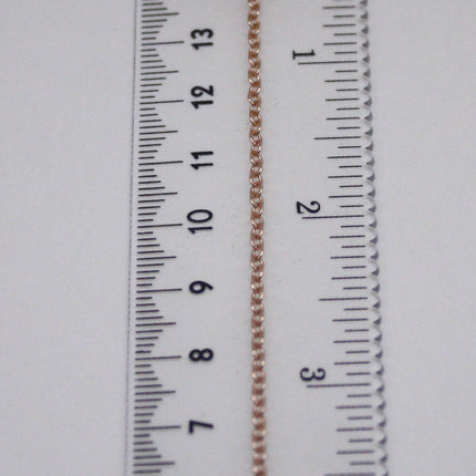 10 Ft. Non Tarnish Soldered Cable Chain - Champagne (Pinky) Gold Plated Plain Cable Chain - 2.0x1.4mm SOLDER - Soldered Link - AT2014S