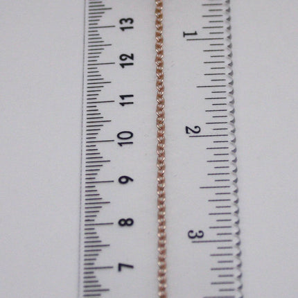 100 Ft. Non Tarnish Soldered Cable Chain - Champagne (Pinky) Gold Plated Plain Cable Chain - 2.0x1.4mm SOLDER - Soldered Link - AT2014S