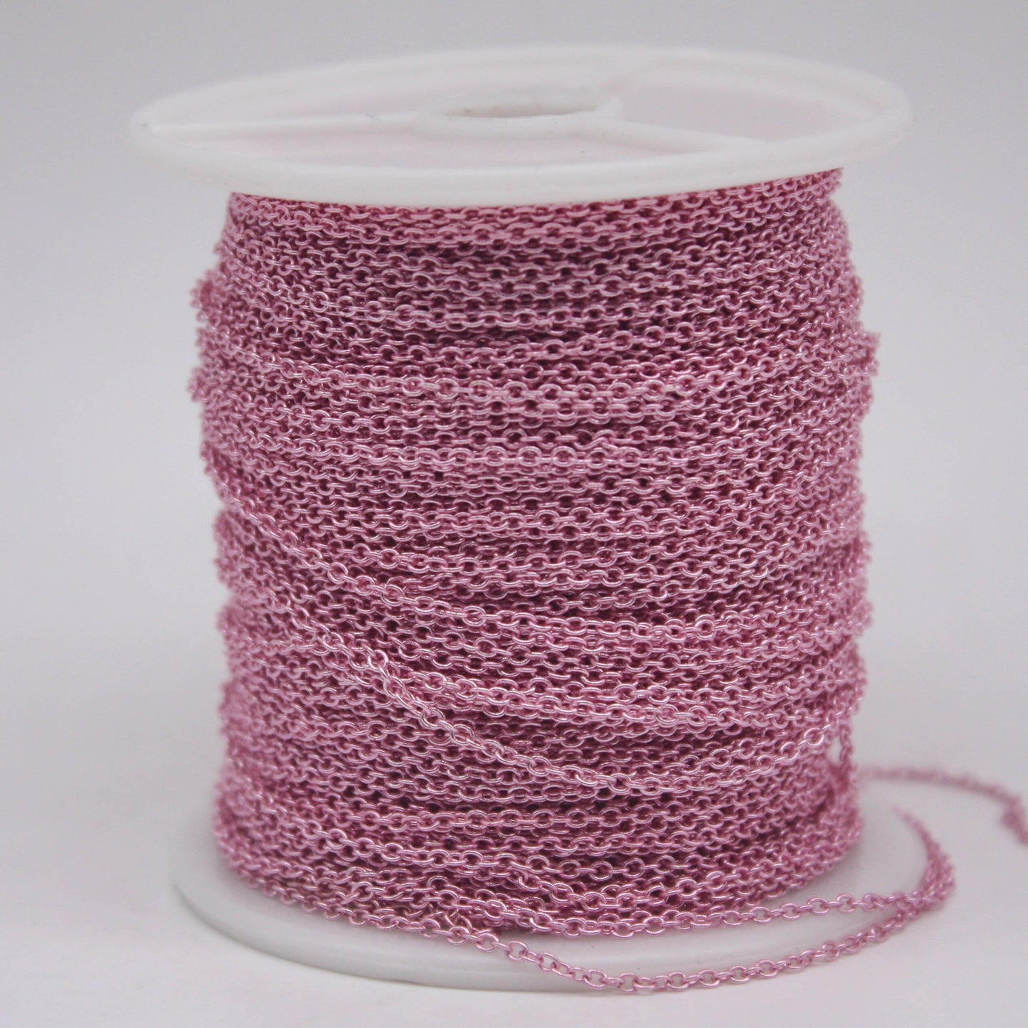 10 Ft. Non Tarnish Soldered Cable Chain - Pink Copper Plated Plain Cable Chain - 2.0x1.4mm SOLDER - Soldered Link - AT2014S