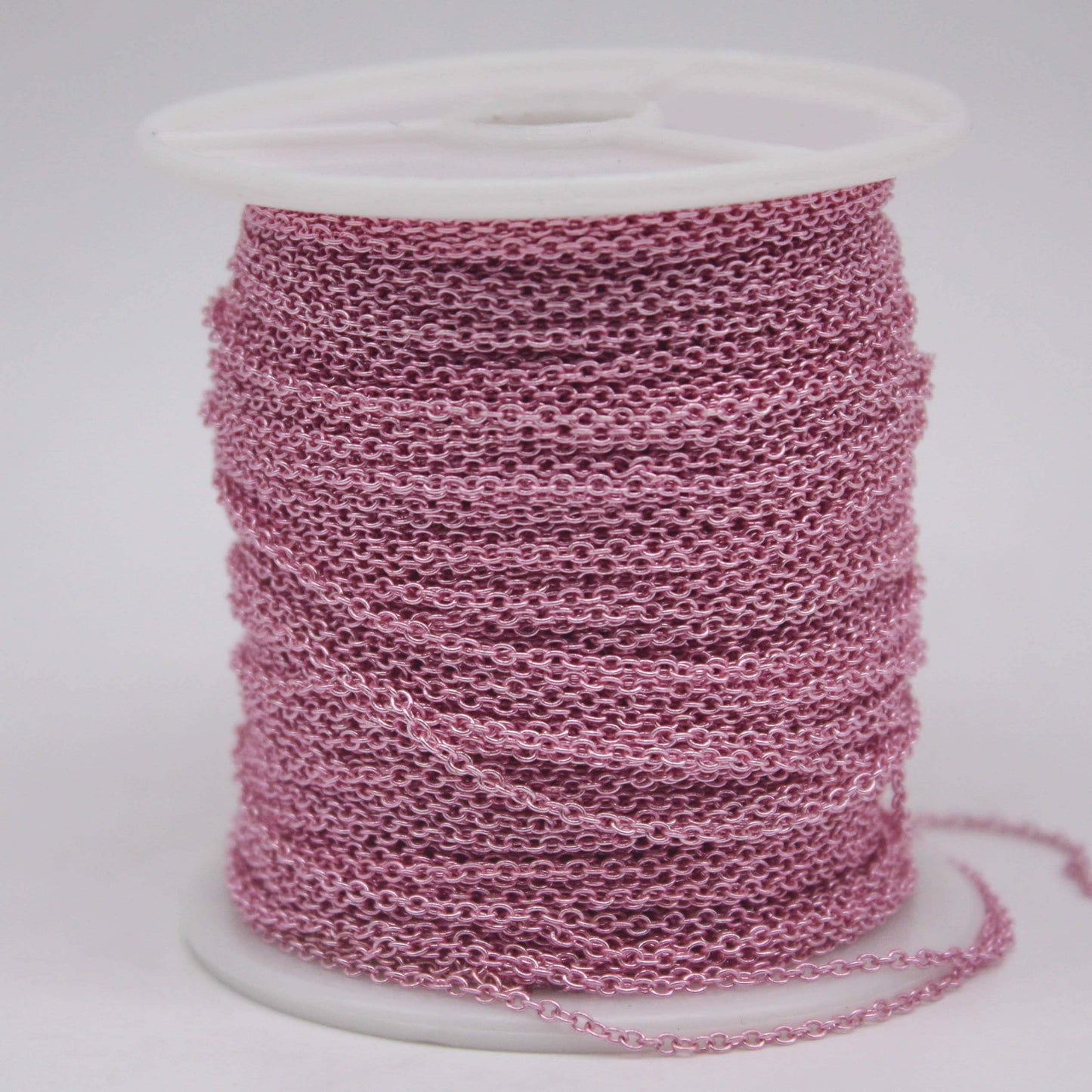3 Ft. Non Tarnish Soldered Cable Chain - Pink Copper Plated Plain Cable Chain - 2.0x1.4mm SOLDER - Soldered Link - AT2014S