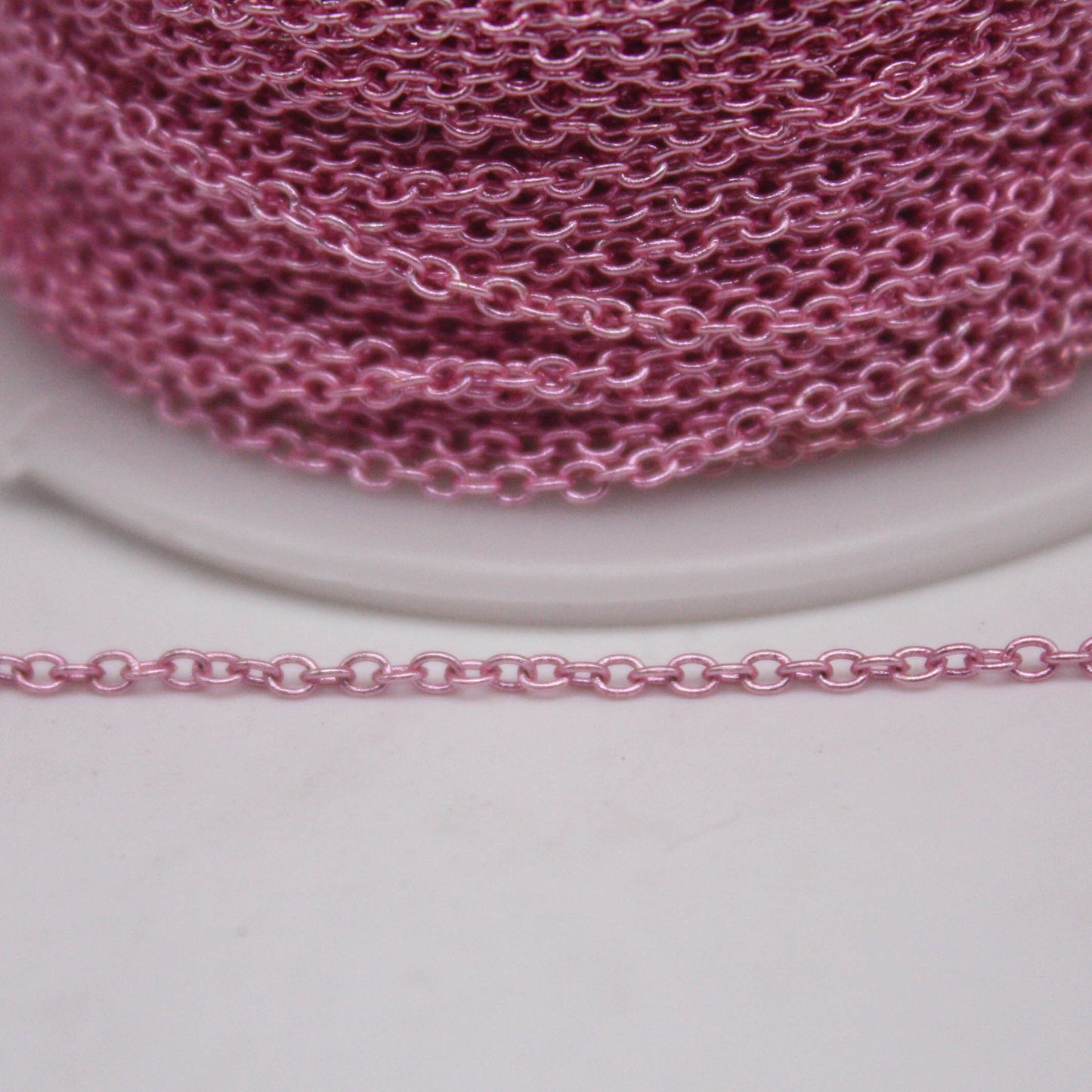 10 Ft. Non Tarnish Soldered Cable Chain - Pink Copper Plated Plain Cable Chain - 2.0x1.4mm SOLDER - Soldered Link - AT2014S