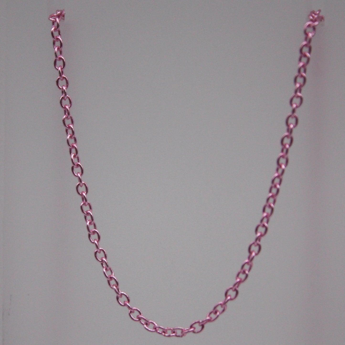 10 Ft. Non Tarnish Soldered Cable Chain - Pink Copper Plated Plain Cable Chain - 2.0x1.4mm SOLDER - Soldered Link - AT2014S