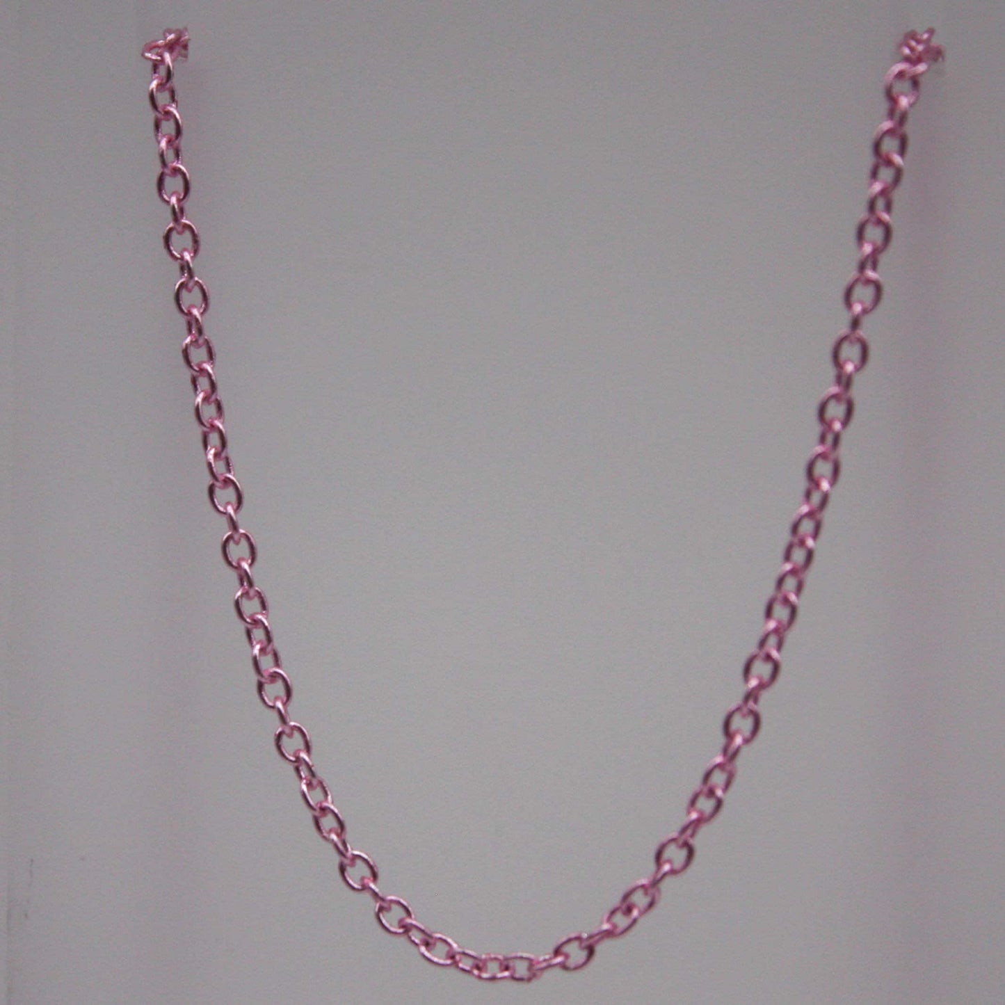3 Ft. Non Tarnish Soldered Cable Chain - Pink Copper Plated Plain Cable Chain - 2.0x1.4mm SOLDER - Soldered Link - AT2014S