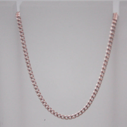 New 100 Non Tarnish Curb Chain - Rose Gold Plated Solder Curb Chain - 1.6mm Link - Anti Tarnish Free Resistant Curb Chain - AT1.6S