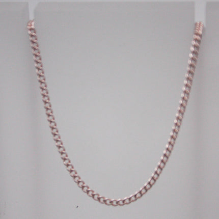 32 Ft Non Tarnish Curb Chain -  Rose Gold Plated Solder Curb Chain - 1.6mm Link - Anti Tarnish Free Resistant Curb Chain - AT1.6S