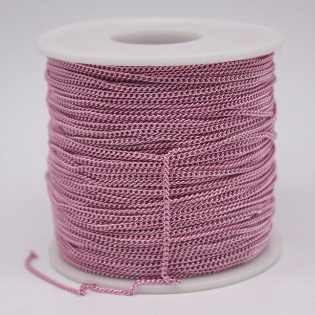 New 3 Non Tarnish Curb Chain - Pink Copper Plated Solder Curb Chain - 1.6mm Link -  Anti Tarnish Free Curb Chain - AT1.6S