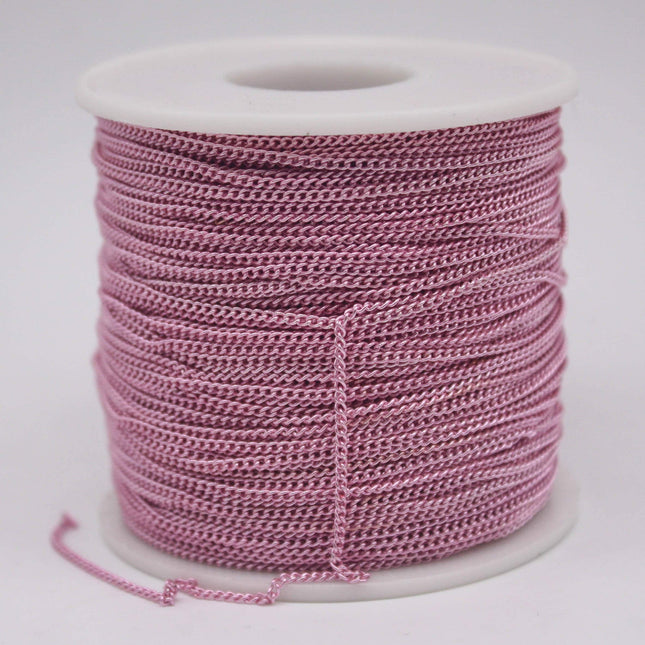 32 Ft Non Tarnish Curb Chain -  Pink Copper Plated Solder Curb Chain - 1.6mm Link - Anti Tarnish Free Resistant Curb Chain - AT1.6S