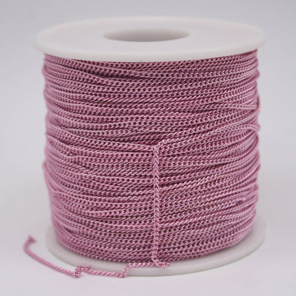 New 100 Non Tarnish Curb Chain - Pink Copper Plated Solder Curb Chain - 1.6mm Link -  Anti Tarnish Free Curb Chain - AT1.6S