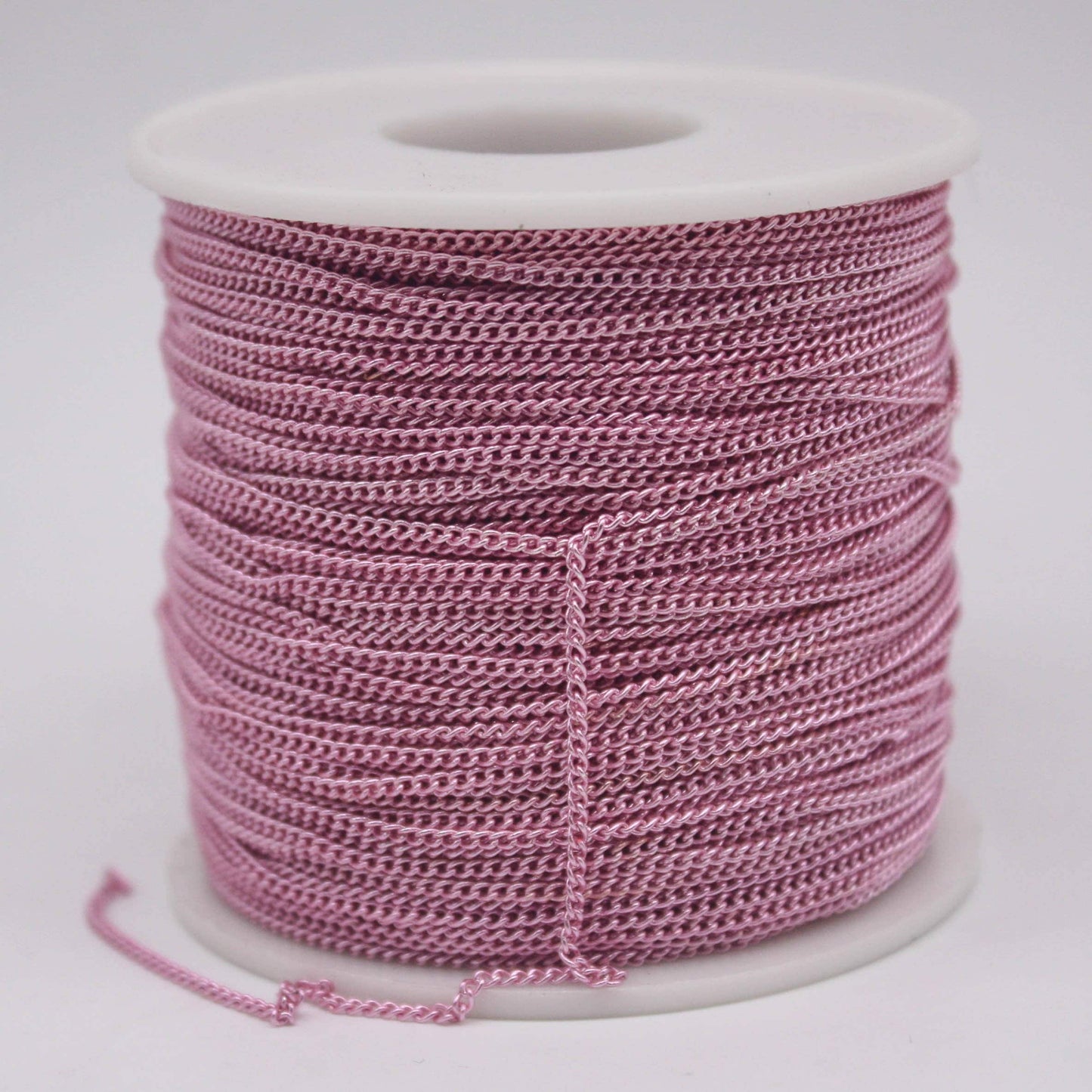 10 Ft. Non Tarnish Curb Chain - Pink Copper Plated Solder Curb Chain - 1.6mm Link -  Anti Tarnish Free Curb Chain - AT1.6S
