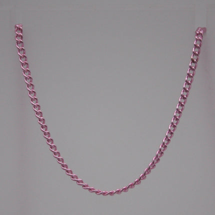 New 100 Non Tarnish Curb Chain - Pink Copper Plated Solder Curb Chain - 1.6mm Link -  Anti Tarnish Free Curb Chain - AT1.6S