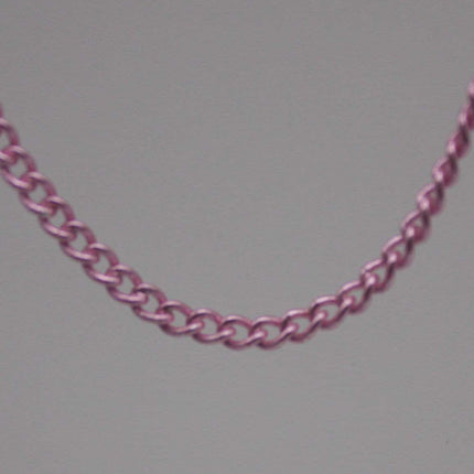 32 Ft Non Tarnish Curb Chain -  Pink Copper Plated Solder Curb Chain - 1.6mm Link - Anti Tarnish Free Resistant Curb Chain - AT1.6S