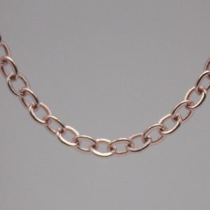 10 Ft Non Tarnish Flat Cable Chain Bulk - ROSE Gold Flat Cable Chain - 3.4x2.8mm SOLDERED Link - Anti Tarnish Free Resistant Chain - AT3428F