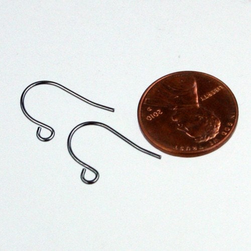 100 pcs of Gunmetal Earrings Hook 20X11mm - French Hook - Simple Earwire Earring Hook - ERSIMPLE