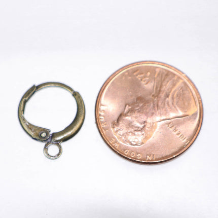 Leverback Earring 30 Pcs - ROUND Bulk  Antique Brass - High Quality Sturdy Dedicated Round Earring Ear Wire Hook - 12mm Width - ELR12