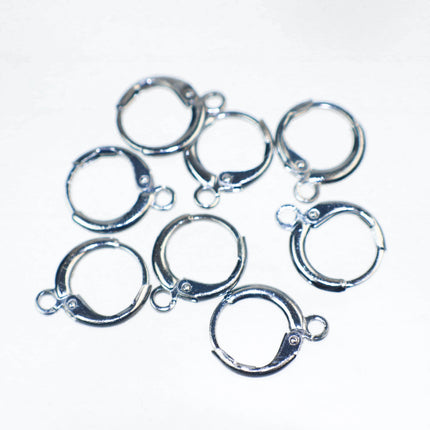 Leverback Earring 30 Pcs - ROUND Bulk  Gunmetal - High Quality Sturdy Dedicated Round Earring Ear Wire Hook - 12mm Width - ELR12