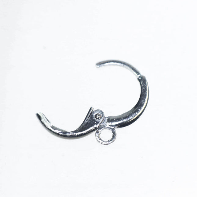 Leverback Earring 30 Pcs - ROUND Bulk  Rhodium - High Quality Sturdy Dedicated Round Earring Ear Wire Hook - 12mm Width - ELR12