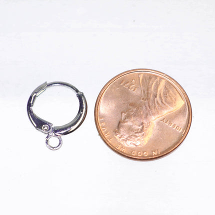 Leverback Earring 30 Pcs - ROUND Bulk  Rhodium - High Quality Sturdy Dedicated Round Earring Ear Wire Hook - 12mm Width - ELR12