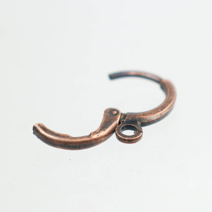 Leverback Earring 30 Pcs - ROUND Bulk  Antique Copper - High Quality Sturdy Dedicated Round Earring Ear Wire Hook - 12mm Width - ELR12