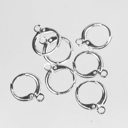 Silver Leverback Earring 30 Pcs - ROUND Bulk  Sterling Silver Plated - High Quality Sturdy Dedicated Round Earring - 12mm Width - ELR12