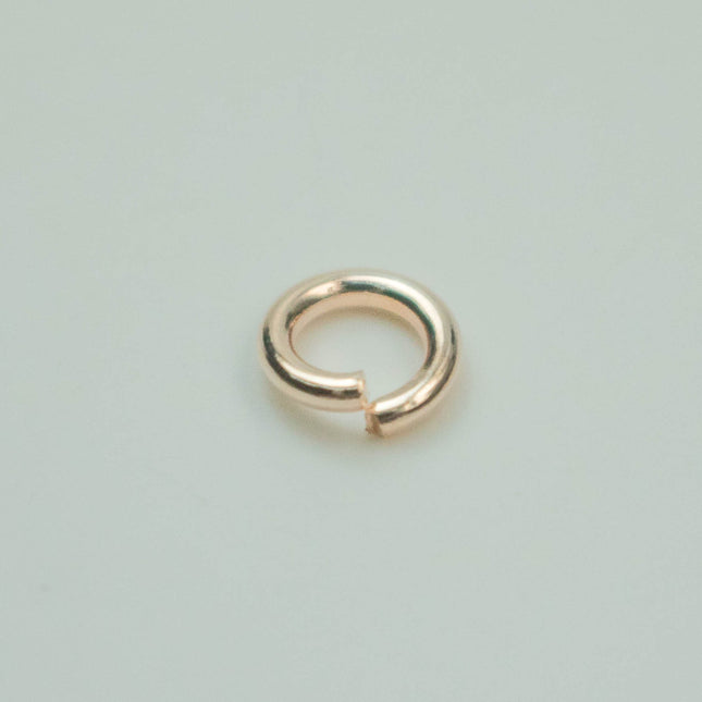 Rose Gold Jump Ring Bulk Open Link - 5mm - 200 Pcs - 0.7mm 21G 21 Gauge Thickness - Round Jewelry Finding Making Connector Jumpring - 7x5mm