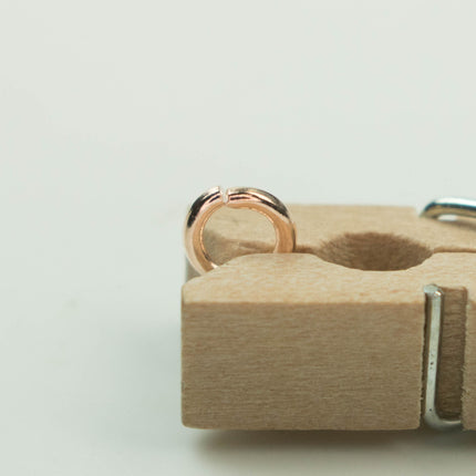 Rose Gold Jump Ring Bulk Open Link - 5mm - 200 Pcs - 0.7mm 21G 21 Gauge Thickness - Round Jewelry Finding Making Connector Jumpring - 7x5mm