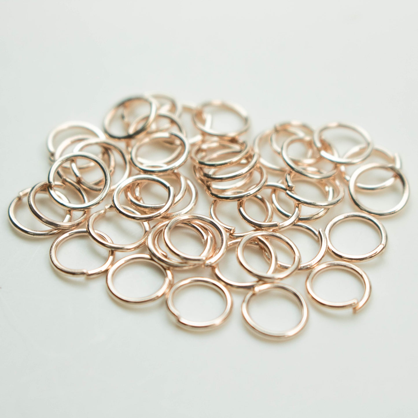 Rose Gold Jump Ring Bulk Open Link - 6mm - 200 Pcs - 0.7mm 21G 21 Gauge Thickness - Round Jewelry Finding Making Connector Jumpring 7x6mm