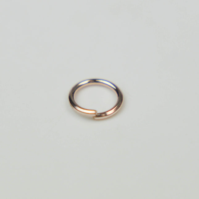 Rose Gold Jump Ring Bulk Open Link - 6mm - 200 Pcs - 0.7mm 21G 21 Gauge Thickness - Round Jewelry Finding Making Connector Jumpring 7x6mm