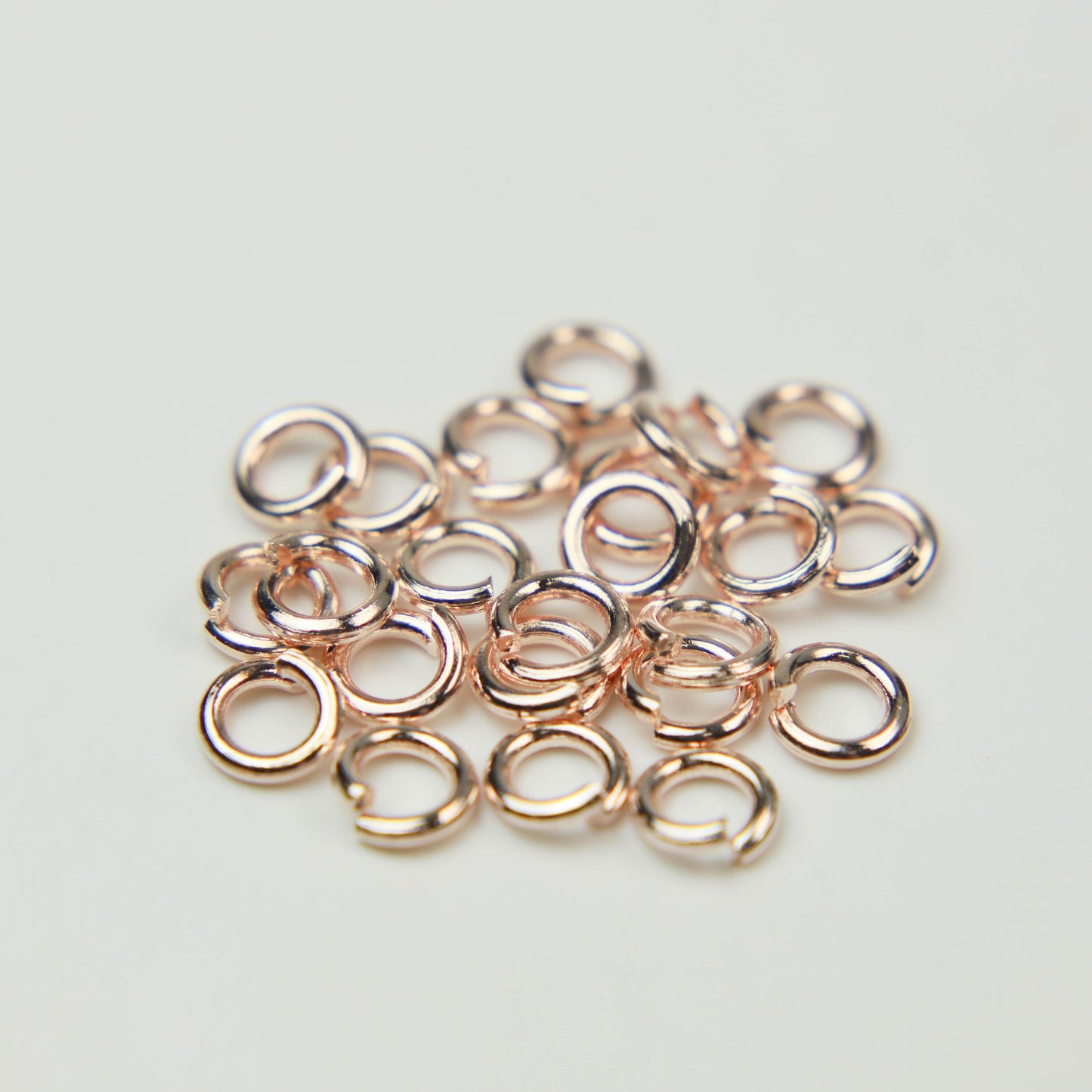 Rose Gold Jump Ring Bulk Open Link - 6mm - 100 Pcs - 1.2mm 16G 16 Gauge Thickness - Round Jewelry Finding Making Connector 12x6mm