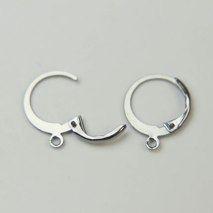 Stainless Steel ROUND Leverback Earring - 20 Pcs - Ear Wire Surgical Steel Earring - 12X9mm