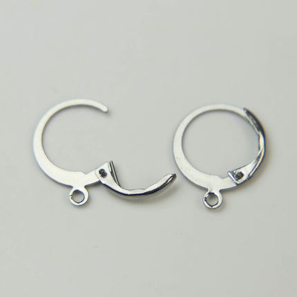 Stainless Steel ROUND Leverback Earring - 100 Pcs - Ear Wire Surgical Steel Earring - 12X9mm