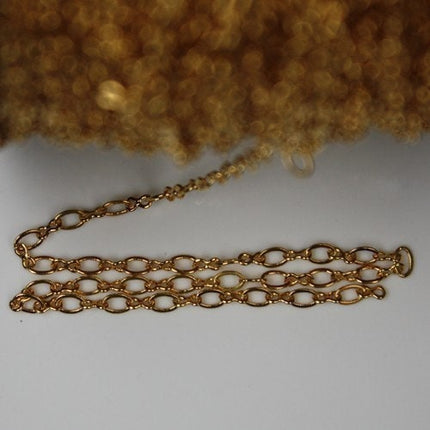 32 ft spool of Gold plated SOLDERED Figure 8 Connector Chain - 4x3mm links