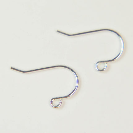 925 Sterling SILVER Simple Ear Wires Earring - 18x12mm Solid Pure Sterling Silver Heavy Thick Wire - 20 Gauge 20G 0.82mm Wire