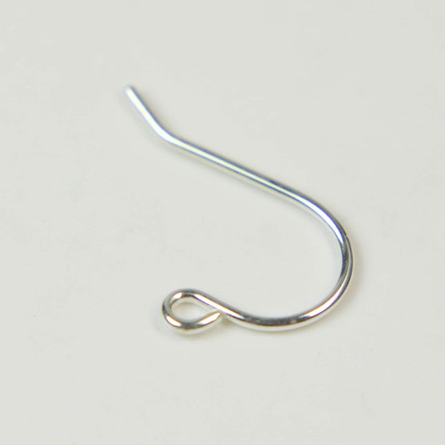 925 Sterling SILVER Simple Ear Wires Earring - 18x12mm Solid Pure Sterling Silver Heavy Thick Wire - 20 Gauge 20G 0.82mm Wire