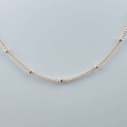 100 Ft Rose Gold Satellite Chain Bulk - Dainty Delicate Cable BALL Bead Chain - 1.3mm Curb SOLDERED Necklace Chain - 1.3SAT