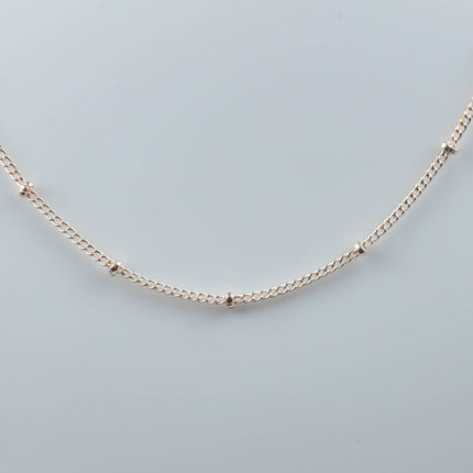 32 Ft Rose Gold Satellite Chain Bulk - Dainty Delicate Cable BALL Bead Chain - 1.3mm Curb SOLDERED Necklace Chain - 1.3SAT