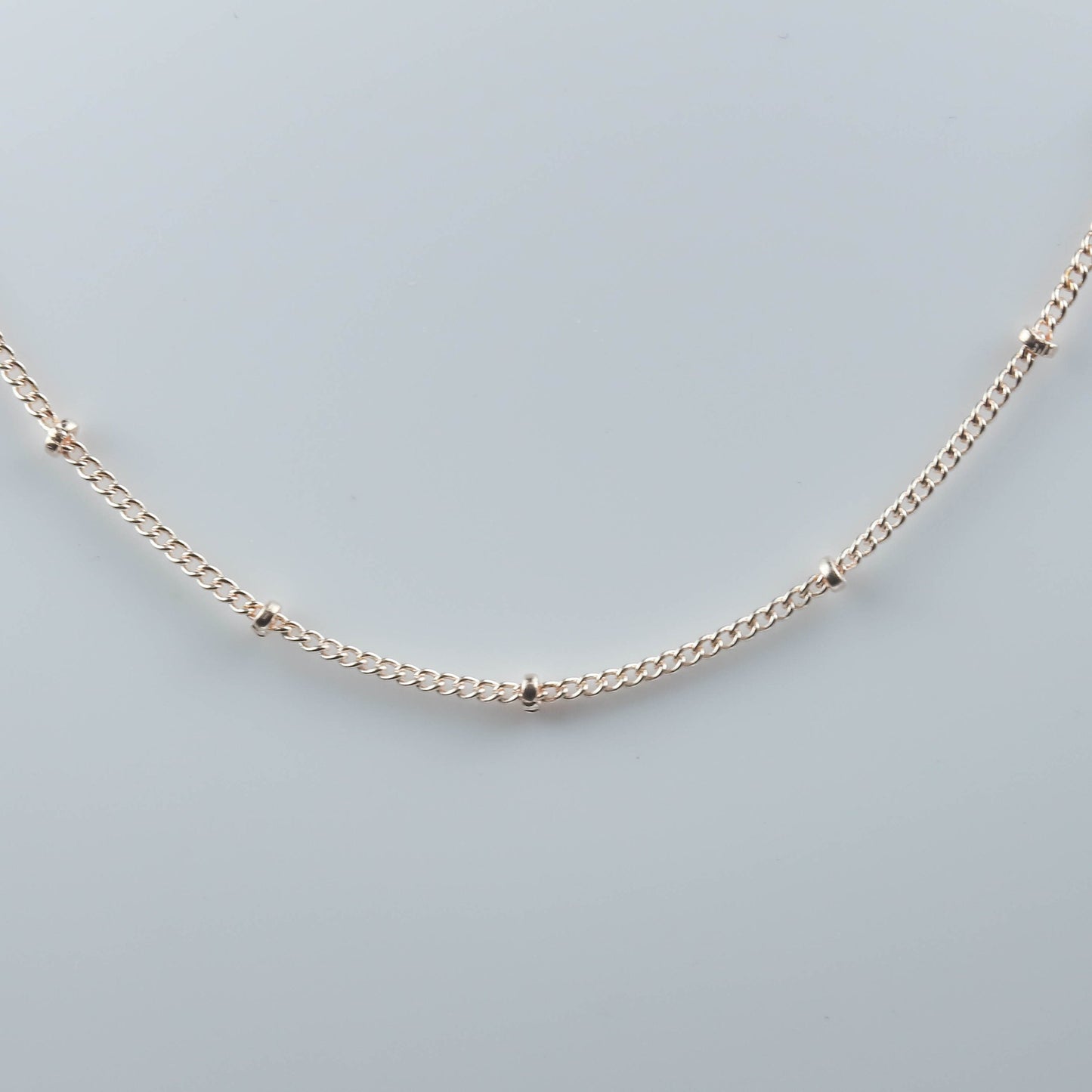 32 Ft Rose Gold Satellite Chain Bulk - Dainty Delicate Cable BALL Bead Chain - 1.3mm Curb SOLDERED Necklace Chain - 1.3SAT