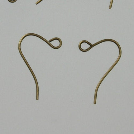 200 pcs of Antique Brass Earrings Hook 20X11mm - French Hook - Simple Earwire Earring Hook - ERSIMPLE