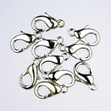 100 pcs of lobster claw clasp 12X7mm - Antique Silver - LOB12B