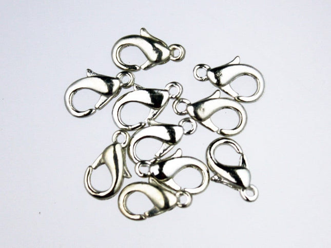 100 pcs of lobster claw clasp 12X7mm - Antique Silver - LOB12B