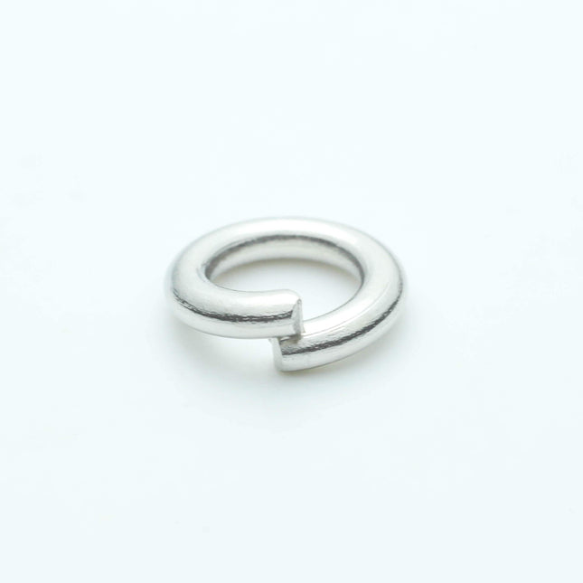 500 pcs of 6mm Thick Heavy Jump Rings - Sterling Silver Plated Jumpring 6x1.2mm 16 Gauge 16G Bulk Jumprings Open O Ring 12x6mm