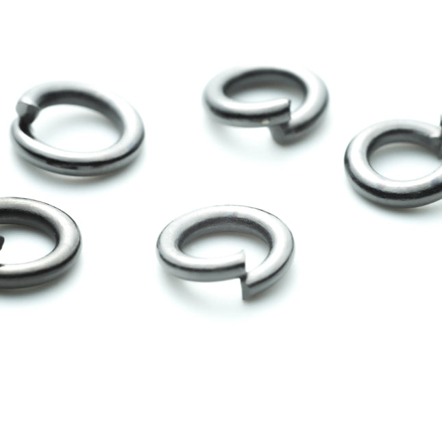 500 pcs of 6mm Thick Heavy Jump Rings - Gunmetal Jumpring 6x1.2mm 16 Gauge 16G Bulk Jumprings Open O Ring 12x6mm