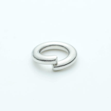 100 pcs of 6mm Thick Heavy Jump Rings - Rhodium Antique Silver Plated Jumpring 6x1.2mm 16 Gauge 16G Bulk Jumprings Open O Ring 12x6mm