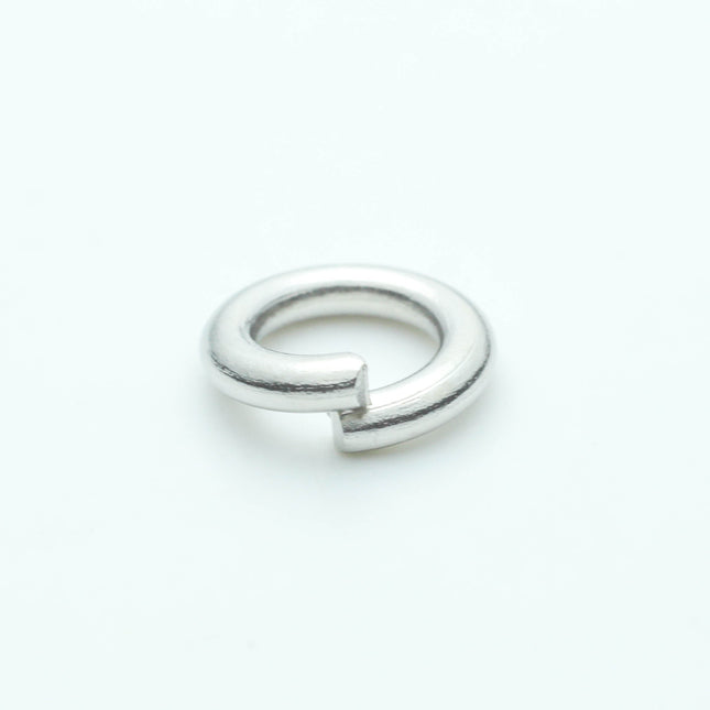 500 pcs of 6mm Thick Heavy Jump Rings - Rhodium Antique Silver Plated Jumpring 6x1.2mm 16 Gauge 16G Bulk Jumprings Open O Ring 12x6mm