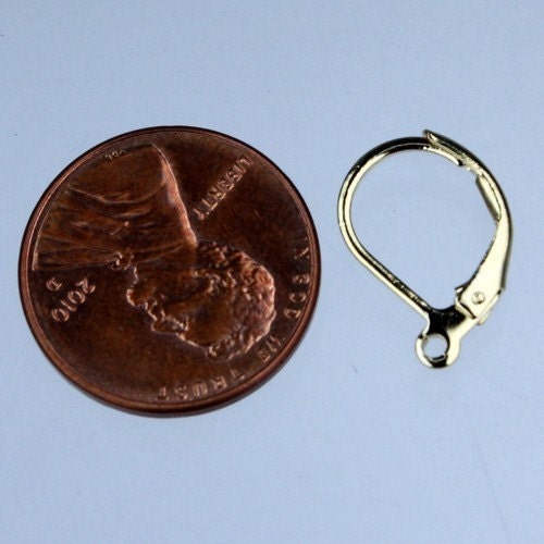 50pcs 24K Gold Plated Leverback Earrings earwire 11X16mm