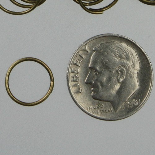 10mm Jump Rings, 100 Antique Brass Jump Rings / Bronze Open 10x0.7mm 21 Gauge 21G Link Connector Open Jump Rings O Ring 7x10mm